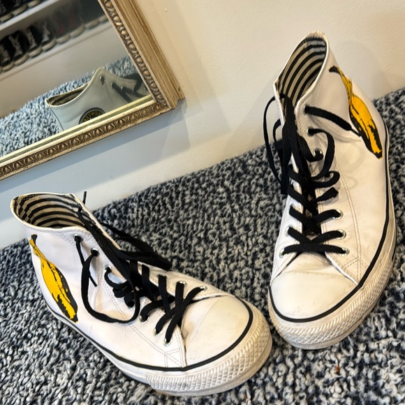 Converse white leather Chuck Taylor All-Star Andy Warhol Banana special edition - Picture 6 of 13